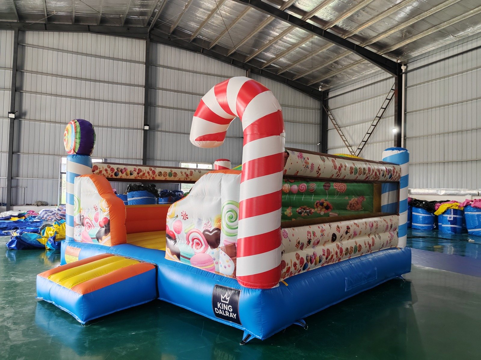Side view of the Candy Land inflatable castle