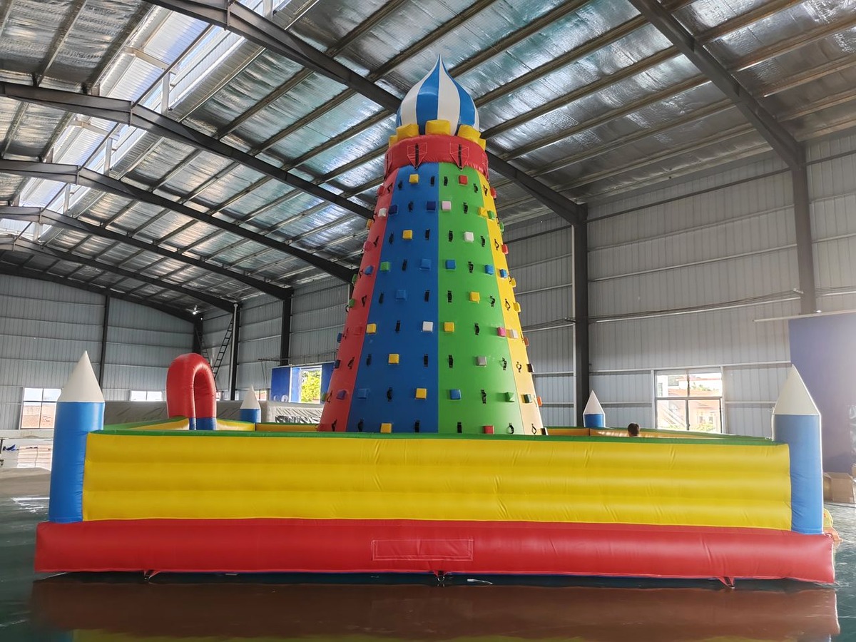Naodalray climbing castle with a colourful climbing wall