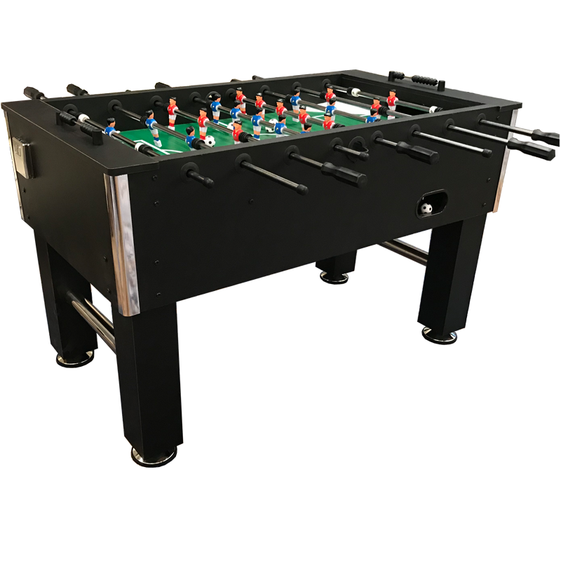 Table football game with two teams of players